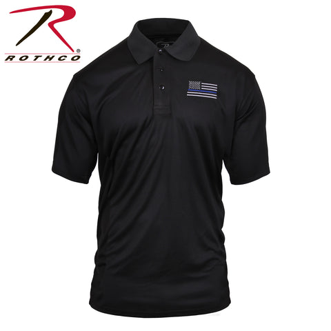 Rothco Thin Blue Line Moisture Wicking Polo Shirt