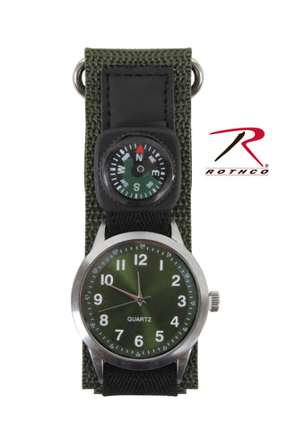 Rothco Wrist Watch With Compass-Olive Drab