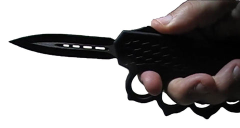 Automatic OTF Trench Knife with Knuckle Duster