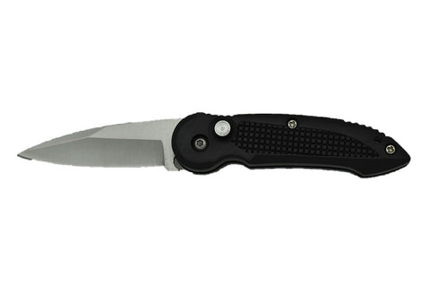 Elitedge 2 in Blade Push Button Knife with Plastic Case and Belt Clip