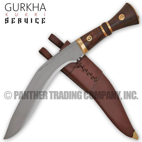 Brown Gurkha Kukri Service Machete 13 inch Blade