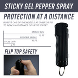 Streetwise Self-Defense Keychain Pepper Gel and Stun Gun Combo