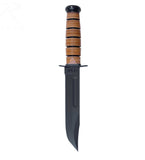 Genuine Ka-Bar Combat USMC Fighting Knife with Genuine Leather Grip & Sheath