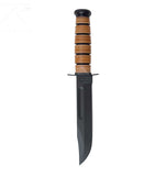 Genuine Ka-Bar Combat USMC Fighting Knife with Genuine Leather Grip & Sheath