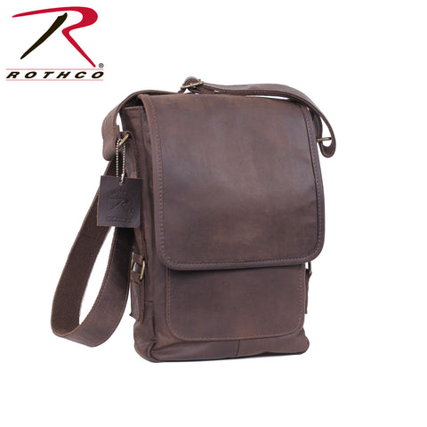 Rothco Brown Leather Military Tech Bag