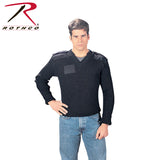 Rothco G.I. Type Black Wool V-Neck Sweater