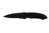 Elitedge 2 in Blade Push Button Knife with Plastic Case and Belt Clip