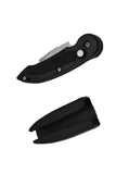 Elitedge 2 in Blade Push Button Knife with Plastic Case and Belt Clip