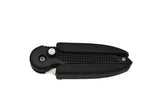 Elitedge 2 in Blade Push Button Knife with Plastic Case and Belt Clip