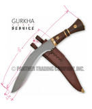 Brown Gurkha Kukri Service Machete 13 inch Blade