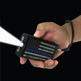 Police Force Thin Blue Line Stun Gun and Flashlight