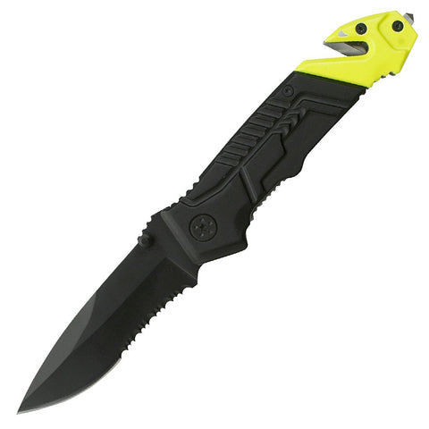 MTech USA MT TACTICAL MANUAL FOLDING KNIFE WITH GLASS BREAKER AND SEAT BELT CUTTER