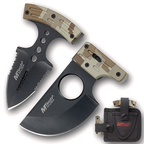 MTech USA MT 20-24 PUSH KNIFE & FIXED BLADE KNIFE SET
