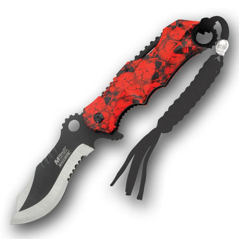 MTech USA SPRING ASSISTED KNIFE With Skull Design