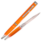 Knife Pen with Serrated Blade in Various Cool Colors