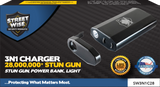 Streetwise 3N1 Charger Stun Gun Power Bank Flashlight