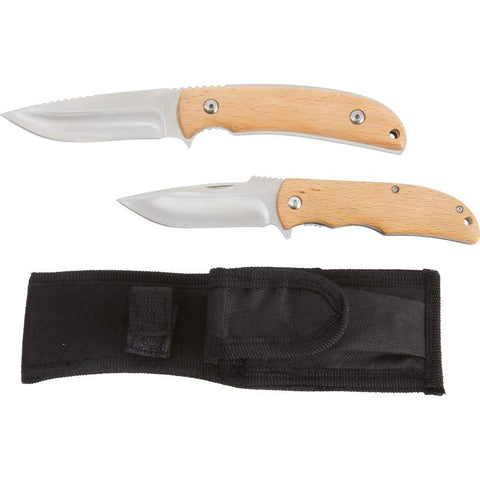 Rampant 3pc Beechwood Handle Hunting Survival Knife Set